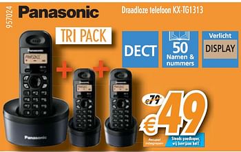 Promoties Draadloze telefoon  - Panasonic - Geldig van 01/12/2010 tot 31/12/2010 bij Krefel