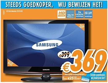 Promoties Led flat televisie  - Samsung - Geldig van 01/12/2010 tot 31/12/2010 bij Krefel
