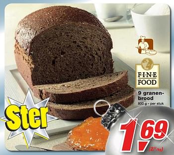 Promoties 9 granenbrood - Fine Food - Geldig van 01/12/2010 tot 14/12/2010 bij Makro