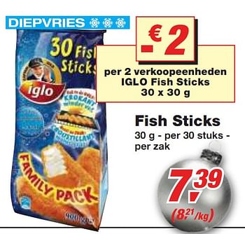 Promotions Fish sticks - Iglo - Valide de 01/12/2010 à 14/12/2010 chez Makro