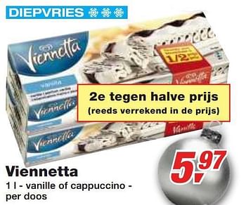 Promotions Vanille of cappuccino - Viennetta - Valide de 01/12/2010 à 14/12/2010 chez Makro