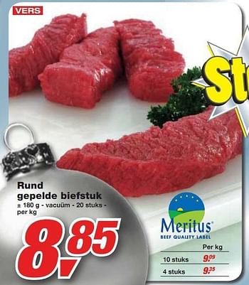 Promoties Rund gepelde biefstuk - Beenhouwerij - Geldig van 01/12/2010 tot 14/12/2010 bij Makro