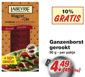 Promoties Ganzenborst gerookt - Labeyrie - Geldig van 01/12/2010 tot 14/12/2010 bij Makro