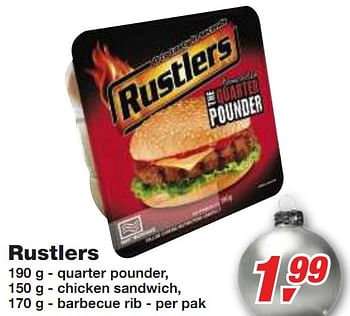 Promoties Quarter pounder - Rustlers - Geldig van 01/12/2010 tot 14/12/2010 bij Makro