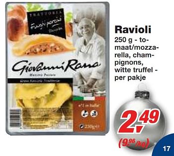 Promotions Ravioli - Giovanni rana - Valide de 01/12/2010 à 14/12/2010 chez Makro