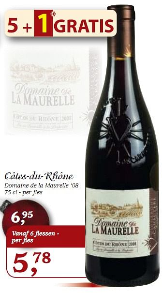 Promoties Côtes-du-rhône - Rode wijnen - Geldig van 01/12/2010 tot 14/12/2010 bij Makro