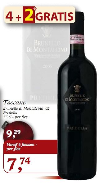 Promoties Toscane - Rode wijnen - Geldig van 01/12/2010 tot 14/12/2010 bij Makro