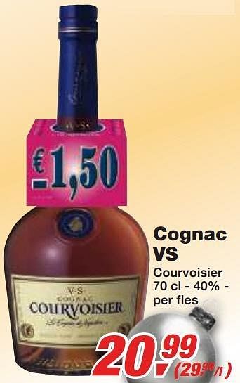 Promoties Cognac vs - Courvoisier - Geldig van 01/12/2010 tot 14/12/2010 bij Makro