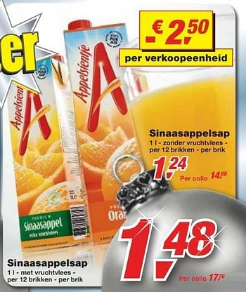 Promotions Sinaasappelsap - Appelsientje - Valide de 01/12/2010 à 14/12/2010 chez Makro