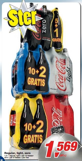 Promoties Regular, light, zero - Coca Cola - Geldig van 01/12/2010 tot 14/12/2010 bij Makro