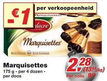 Promoties Marquisettes - Delacre - Geldig van 01/12/2010 tot 14/12/2010 bij Makro