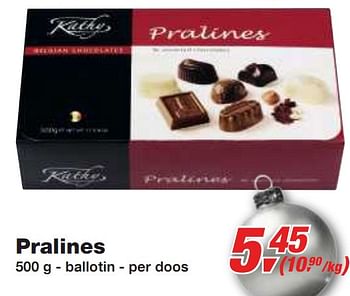 Promotions Pralines - Produit maison - Makro - Valide de 01/12/2010 à 14/12/2010 chez Makro