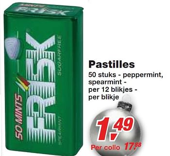 Promoties Pastilles - Frisk - Geldig van 01/12/2010 tot 14/12/2010 bij Makro