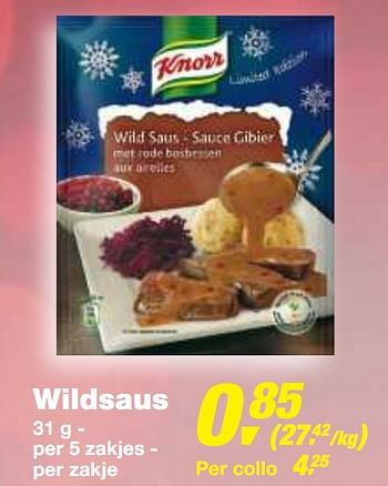 Promotions Wildsaus - Knorr - Valide de 01/12/2010 à 14/12/2010 chez Makro