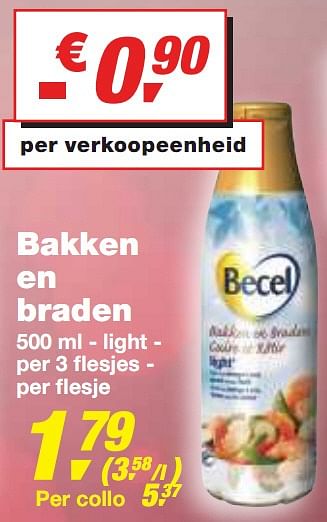 Promotions Bakken en braden - Becel - Valide de 01/12/2010 à 14/12/2010 chez Makro
