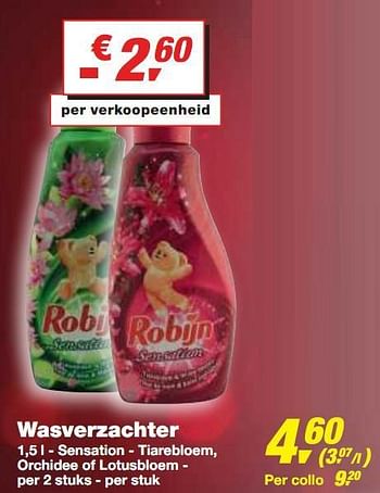 Promotions Wasverzachter - Robijn - Valide de 01/12/2010 à 14/12/2010 chez Makro