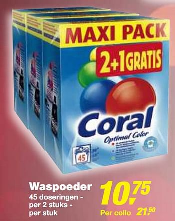 Promoties Waspoeder - Coral - Geldig van 01/12/2010 tot 14/12/2010 bij Makro