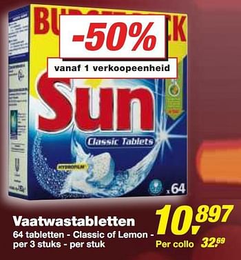 Promoties Vaatwastabletten - Sun - Geldig van 01/12/2010 tot 14/12/2010 bij Makro