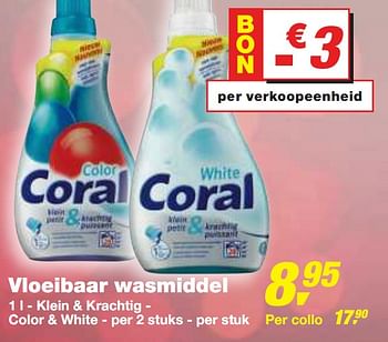 Promotions Vloeibaar wasmiddel - Coral - Valide de 01/12/2010 à 14/12/2010 chez Makro