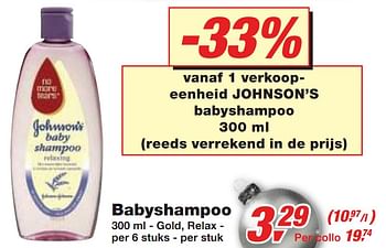 Promoties Babyshampoo - Johnson's Baby - Geldig van 01/12/2010 tot 14/12/2010 bij Makro