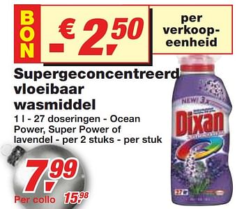 Promotions Supergeconcentreerd vloeibaar wasmiddel - Dixan - Valide de 01/12/2010 à 14/12/2010 chez Makro