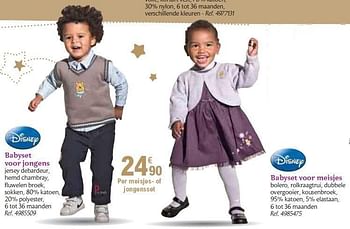 Promoties Babyset voor jongens - Disney - Geldig van 01/12/2010 tot 31/12/2010 bij Carrefour