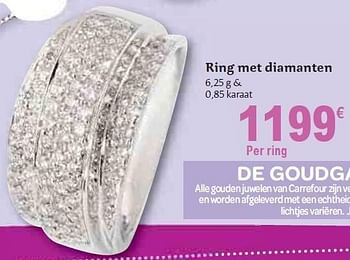 Promoties Ring met diamanten - Huismerk - Carrefour  - Geldig van 01/12/2010 tot 31/12/2010 bij Carrefour