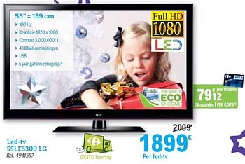 Promoties Led-tv  - LG - Geldig van 01/12/2010 tot 31/12/2010 bij Carrefour