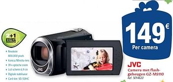 Promotions Camera met flashgeheugen  - JVC - Valide de 01/12/2010 à 31/12/2010 chez Carrefour