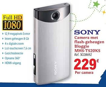 Promotions Camera met flash-geheugen bloggie  - Sony - Valide de 01/12/2010 à 31/12/2010 chez Carrefour