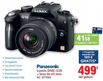 Promotions Lumix+ lens 14-42 mm - Panasonic - Valide de 01/12/2010 à 31/12/2010 chez Carrefour