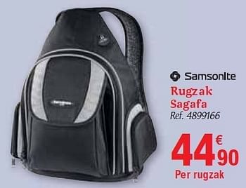 Promoties Rugzak sagafa - Samsonite - Geldig van 01/12/2010 tot 31/12/2010 bij Carrefour