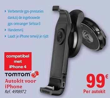 Promoties Autokit voor iphone - TomTom - Geldig van 01/12/2010 tot 31/12/2010 bij Carrefour