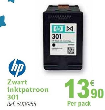 Promoties Zwart inktpatroon 301 - HP - Geldig van 01/12/2010 tot 31/12/2010 bij Carrefour
