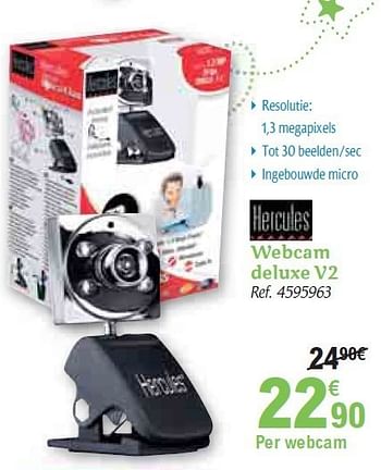 Promoties Webcam deluxe  - Hercules - Geldig van 01/12/2010 tot 31/12/2010 bij Carrefour