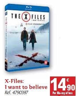 Promotions X-files: i want to believe - Produit maison - Carrefour  - Valide de 01/12/2010 à 31/12/2010 chez Carrefour