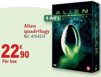 Promotions Alien quadrilogy - Produit maison - Carrefour  - Valide de 01/12/2010 à 31/12/2010 chez Carrefour