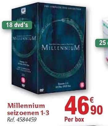 Promoties Millennium seizoenen 1-3 - Huismerk - Carrefour  - Geldig van 01/12/2010 tot 31/12/2010 bij Carrefour