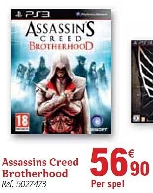 Promoties Assassins creed brotherhood - Ubisoft - Geldig van 01/12/2010 tot 31/12/2010 bij Carrefour