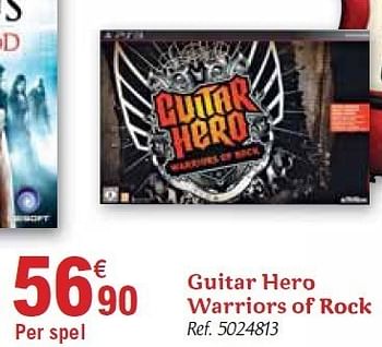 Promoties Guitar hero warriors of rock - Huismerk - Carrefour  - Geldig van 01/12/2010 tot 31/12/2010 bij Carrefour
