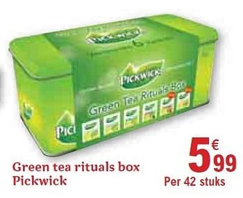 Promoties Green tea rituals box - Pickwick - Geldig van 01/12/2010 tot 31/12/2010 bij Carrefour