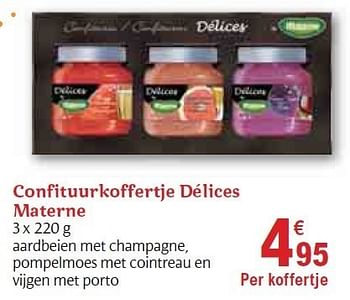 Promoties Confituurkoffertje délices - Materne - Geldig van 01/12/2010 tot 31/12/2010 bij Carrefour
