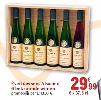 Promoties Éveil des sens alsacien 6 bekroonde wijnen - Witte wijnen - Geldig van 01/12/2010 tot 31/12/2010 bij Carrefour