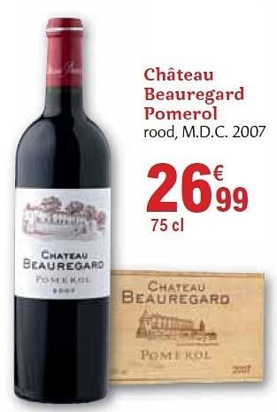 Promoties Château beauregard pomerol - Rode wijnen - Geldig van 01/12/2010 tot 31/12/2010 bij Carrefour