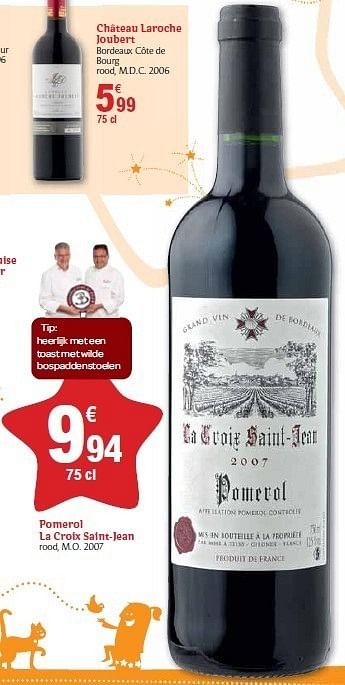 Promoties Pomerol la croix saint-jean - Rode wijnen - Geldig van 01/12/2010 tot 31/12/2010 bij Carrefour