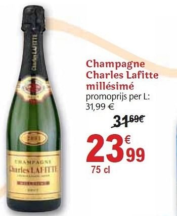 Promoties Champagne charles lafitte millésimé - Champagne - Geldig van 01/12/2010 tot 31/12/2010 bij Carrefour