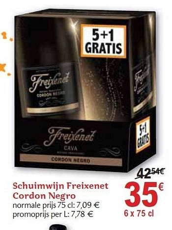 Promoties Schuimwijn freixenet cordon negro - Schuimwijnen - Geldig van 01/12/2010 tot 31/12/2010 bij Carrefour