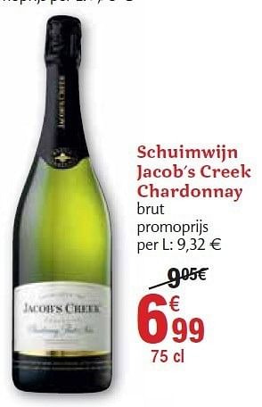 Promotions Schuimwijn jacob`s creek - Mousseux - Valide de 01/12/2010 à 31/12/2010 chez Carrefour