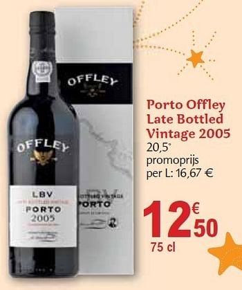 Promotions Porto offley late bottled vintage 2005 - Offley - Valide de 01/12/2010 à 31/12/2010 chez Carrefour