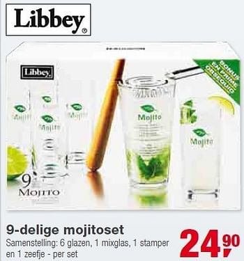 Promoties 9-delige mojitoset - Libbey - Geldig van 01/12/2010 tot 31/12/2010 bij Makro